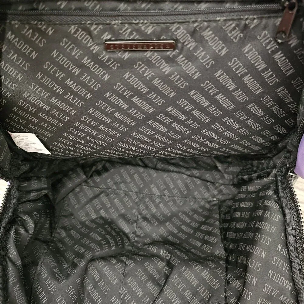 Steve Madden Bariaa Wild Nylon Padded Large Satchel Purple Backpack